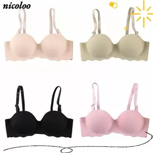 Áo ngực liền mạch NICOLOO, Áo ngực đẩy lên có thể điều chỉnh thoải mái, Áo ngực nâng cao màu kẹo chống chảy xệ dành cho nữ