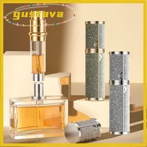 Chai Nước Hoa GUSTAVA 5ml, Chai Xịt Rỗng Đổ Lại, Di Động Đáy Làm Đầy Da PU Họa Tiết Vải Lanchee Hộp Đựng Mỹ Phẩm Người Phụ Nữ