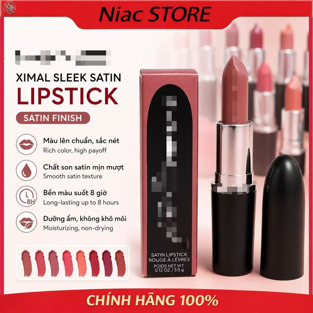 🔥 Son Thỏi Lì 𝕄𝔸ℂ 𝐗𝐈𝐌𝐀𝐋 𝐌𝐚𝐭𝐭𝐞 𝐋𝐢𝐩𝐬𝐭𝐢𝐜𝐤 3.5g Full Size Chính Hãng| Màu Son Tinh Tế, Finish Mịn Đẹp