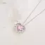 PNPIA- Phong Cách Hàn Quốc Thời Trang Vintage Rỗng Hồng Pha Lê Trái Tim Mặt Dây Chuyền Màu Bạc Ne Dây Xích Nelace Cho Nữ Trang Sức Cưới