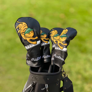 Vỏ câu lạc bộ Golf Tiger No. 1 Vỏ bọc đầu gà bằng gỗ Fairway Vỏ bọc câu lạc bộ bằng gỗ Vỏ bảo vệ đầu bóng