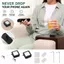 WANYEDI 1 / 2 Khóa cáp an ninh có thể thu vào, Cáp thép 0,9mm Điều khiển từ xa bằng thép nhựa Dây buộc chống mất, Phương pháp lắp đặt kép Dây buộc từ xa không đục lỗ