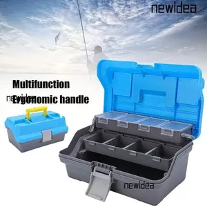Hộp phụ kiện câu cá NEWIDEA, Hộp câu cá đa năng gấp, Cao cấp có tay cầm Hộp lưu trữ phần cứng di động 3 lớp để lưu trữ dụng cụ câu cá