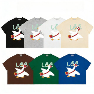 COD (Giao hàng trong 24 giờ)Áo Thun Nam nữ Boxy Vải Cotton 2 chiều Thoáng Mát Tay Ngắn Cổ Tròn Đứng Form In Mix#5