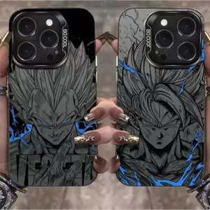 Anime Dragon Ball Goku Vegeta Dành Cho IPhone 17 16 15 14 13 12 11 Pro Max Plus 16E 17 Air 17Pro XR Ốp Lưng Acrylic Cứng Matte