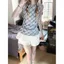 Áo sơ mi kẻ sọc không tay giả hai mảnh kiểu Pháp dành cho nữ Thiết kế phong cách mùa hè Niche Ren-Up Bow Top Hợp thời trang