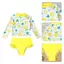 SUIT Trẻ Em Bé Gái Hai Trang Phục Bơi Tay Dài Rashguard Đồ Bơi Và Quần Short Xù Cho Đi Biển Kỳ Nghỉ Và Bể Bơi