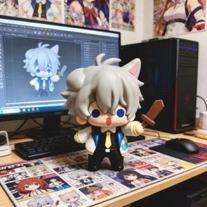 6.5cm Trò Chơi Honkai: Star Rail Khaslana Phainon Anime Hình Đồ Chơi Phiên Bản Q Tai Mèo Phainon Cosplay Đồ Trang Trí Xe Hơi