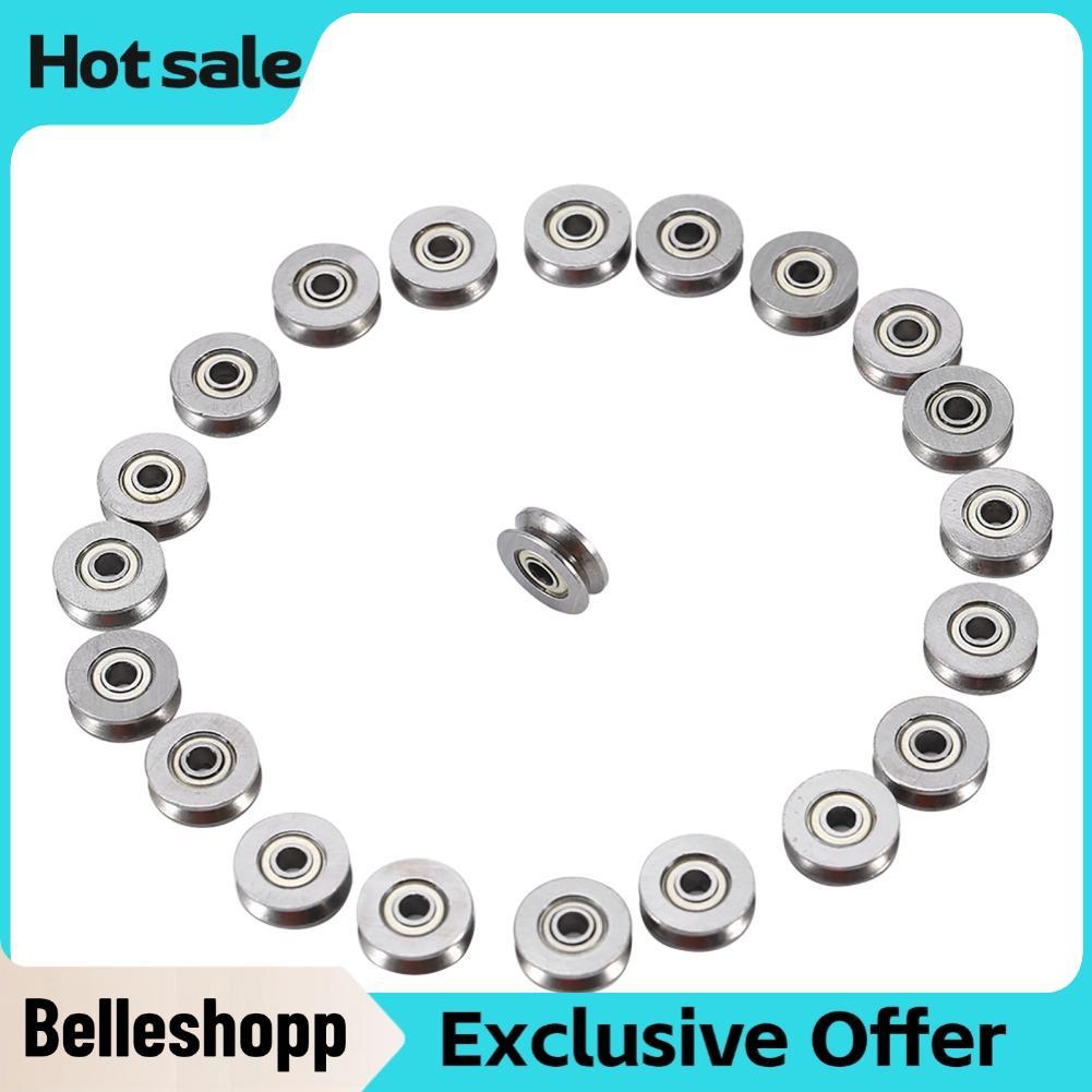 Belleshopp 20 CÁI V623ZZ Vòng bi rãnh chữ V (3x12x4mm) - Hướng dẫn đường ray thu nhỏ cho hệ thống chuyển động tuyến tính Đường ray CNC & ứng dụng đường ray Kết cấu thép cacbon
