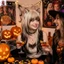 Xiêm Mèo Gradient Tóc Giả Bạch Kim Đến Đen Lớp Nổ 60cm Tóc Tổng Hợp Cho Tiệc Cosplay