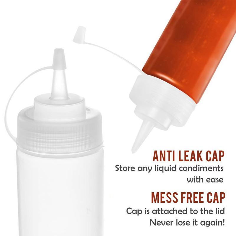 Bình Bóp Gia Vị Lỏng 240-1000ML Có Cân / Sốt Salad Chai Dầu Đựng Gia Vị