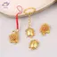 HFTOY 1 Mặt dây chuyền rùa vàng phong thủy 3cm Rùa vàng tốt lành Luy Móc khóa đồ trang trí quyến rũ Quà tặng Trang trí văn phòng ô tô tại nhà ~