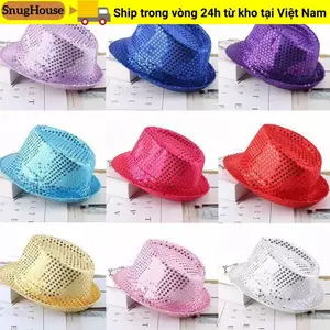 SNUGHOUSE Mũ Jazz, Kim Sa Lấp Lánh Cosplay Panama Mũ, Thời Trang Sân Khấu Hóa Trang Sáng Bóng Vũ Biểu Diễn Mũ Nam Nữ