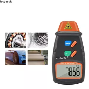 Máy đo tốc độ laser kỹ thuật số LACYESUK, Màn hình LCD Lưu trữ dữ liệu Đồng hồ RPM, Máy đo tốc độ động cơ laser hồng ngoại quang kỹ thuật số tốc độ Kiểm tra tốc độ động cơ