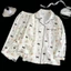 Đồ Ngủ Vật Lý Xuyên Biên Giới Quần Dài Dài Tay Cardigan Cổ Bẻ Bông Mây Xuân Thu Cho Nữ Bộ Đồ Mặc Nhà Rộng Rãi Ngọt Ngào