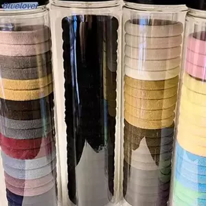 Bluelover 20 Cái / hộp Đóng Hộp Khăn Vòng Đàn Hồi Cao Liền Mạch Đơn Giản Màu Sắc Chắc Chắn Vòng Tóc Đuôi Ngựa Giá Đỡ Dây Tóc Phụ Kiện Tóc Mới