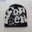 Bluelover Vintage Y2K Len Acrylic Dệt Kim Mũ Nữ Beanie Mùa Đông Ấm Bò Bông Tai Kẹp Hip Hop Thường Ngày Skullies Mũ Ngoài Trời Mới