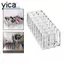 Hộp bóng để bàn YICA, Hộp đựng son môi Acrylic, Giá đỡ mỹ phẩm làm móng tay 24 khe di động cho bàn chải trang điểm Bút chì kẻ mày Son bóng Hộp đựng nước hoa