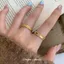 Nhẫn Hoa Zircon Mạ Điện Vàng Thật Nhẫn Thanh Lịch Hàng Ngày Tất Cả Trận Đấu Chỉ Số Nhẫn Ánh Sáng Sang Trọng Cao Cấp Tính Khí