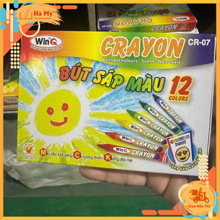Hộp Bút Sáp 12 Màu 18 Màu WinQ - Màu Sắc Tươi Sáng, Dễ Tô, An Toàn Cho Bé Học Tập Và Vẽ Tranh