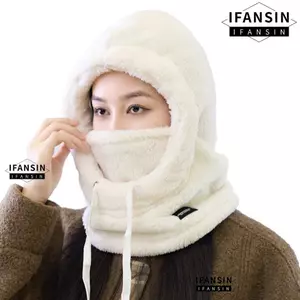 Mũ trượt tuyết Khăn quàng cổ IFANSIN, Balaclava mùa đông màu trơn chống gió, Mũ chui đầu giữ nhiệt sang trọng ấm áp mùa đông thông thường