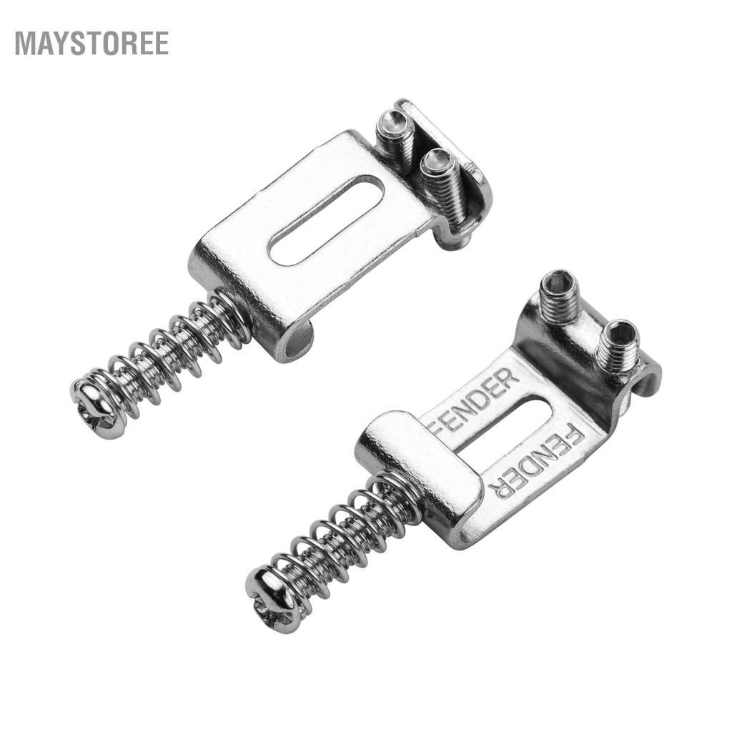 Maystoree 6 Yên ngựa đàn guitar Phụ tùng thay thế điện bằng kim loại cho đàn guitar ST Ngăn ngừa đứt dây Cải thiện âm sắc và duy trì với lò xo vít gắn