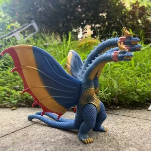 King Ghidorah 1964 Phiên bản màu ma Cao su mềm Rồng ba đầu Ghidorah Godzilla Series Monster Chiều cao 18cm