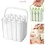ITRUMPET Khuôn Popsicle cũ, có nắp Khay đá thanh dài bằng silicon, Khuôn làm đá di động bền bỉ Dụng cụ nhà bếp