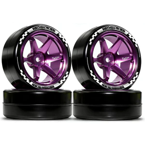 4 65mm 12mm Hex 1 / 10 RC Drift Lốp và Bánh xe nhôm cho Tamiya Traxxas HPI KYOSHO XV02 XV01 TT01 TT02 Ta06 PTG2 A959 Ptg2 Kyosho