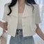 Áo khoác ngắn tay Blazer nữ phong cách ngắn 2025 Áo khoác ngắn tay mùa xuân 6.23