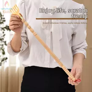 Máy cạo râu lưng GIL, 41,5 ~ 46,5cm Thanh lăn thân bằng gỗ tre, Máy mát xa lưng bền bỉ đa kiểu