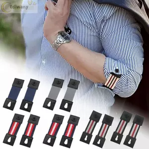 EDIWANY 2 Chiếc Băng Tay Áo Sơ Mi Tay Giá Đỡ, Khuy Sét Co Giãn Nam Nữ Áo Sơ Mi Còng Giá Đỡ, Vòng Tay Có Thể Điều Chỉnh Bền Đẹp Vòng Tay Dây Nối Dài Nút Phụ Kiện