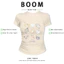 BOOM Áo Baby Tee Nữ Cotton Ôm Body-Áo Thun Ngắn Tay Y2K In Hình PhongCách Mùa Hè, Cổ Tròn Hàng Đầucách hàn quốc phong445