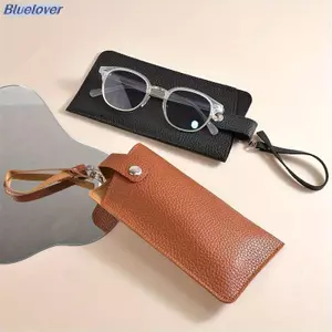Bluelover Sang Trọng Nữ Kính Mắt Bao Da Mềm Giá Đỡ Nhà Thơ Túi Du Lịch Mỏng Cho Kính Mát Kính Mắt Kính Mắt Có Dây Buộc Mới