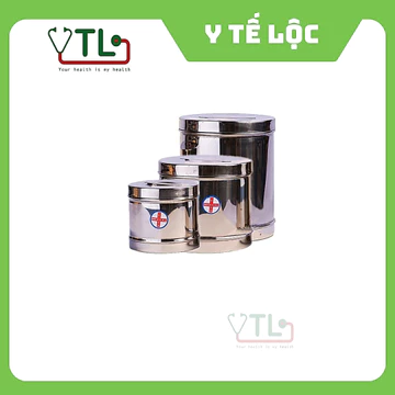 Hộp Đựng Bông Gòn Y Tế Inox các cỡ dùng trong y tế , Inox 201