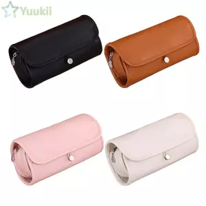 Túi đựng đồ trang điểm gấp YUUKII, Túi đựng cọ mỹ phẩm chống nước di động, Thiết kế gấp đa chức năng PU Make Up Organizer Dụng cụ làm đẹp Lưu trữ