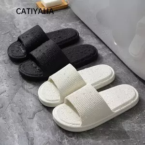 Dép mây CATIYAHA, Dép đi biển nữ đế mềm EVA, Dép đế dày thoáng khí chống trượt thông thường mùa hè