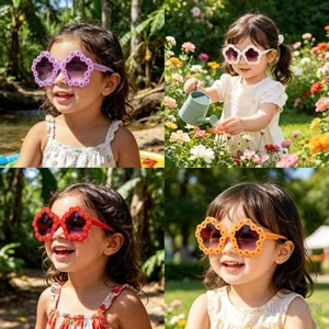 Kính râm Kids Girls Boys Daisy Full Frame Kính râm chống tia cực tím