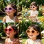 Kính râm Kids Girls Boys Daisy Full Frame Kính râm chống tia cực tím