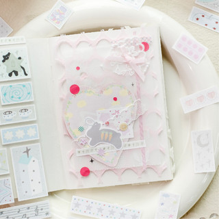 ENWEI 60mm * 2m 1 Cuộn [Collecting Stars Series] Tailor Hang Tag Pill Tạp chí cơ bản Vật liệu cơ bản Nhãn dán băng Washi Văn phòng phẩm
