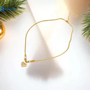 Kudosation Nữ Nelace Tính Khí Châu Âu Và Mỹ Hạt Tròn Xương Đòn Nelace Đầy Kim Cương Zircon Tình Yêu Mặt Dây Chuyền Đẹp