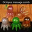 Máy mát xa đầu bạch tuộc bằng nhựa Meridian Cạo Bàn chải massage da đầu Châm cứu SPA Gua Sha Health Dụng cụ massage sâu [mới]