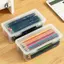 1 / 2 Chiếc Di Động Đơn Giản Bằng Nhựa Trong Suốt Hộp Đựng Bút Chì Văn Phòng Phẩm Học Tập Đồ Dùng Cho Trẻ Em Giáo Viên Mới