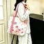 Túi Tote vải Canvas AWNGD, Túi đeo vai dung tích lớn hoa, Túi mua sắm có thể tái sử dụng nhẹ thời trang để làm việc
