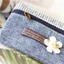 Màu Trơn Vải Lanh Cotton Dây Kéo Đôi Ví Đựng Tiền Xu Túi Bé Gái Thiết Thực Túi Nhỏ Đa Năng Túi Trong Túi