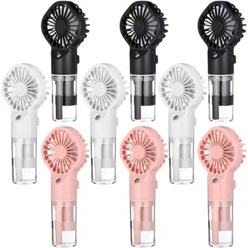 2 Gói Quạt Phun Sương Di Động Có Thể Sạc Lại Cầm Tay Quạt Xịt Cầm Tay Với Bình Nước 25ml Quạt Làm Mát Cá Nhân 4 Tốc Độ, Cầm Tay Mini USB-c Cho Du Lịch Thể Thao Ngoài Trời Cắm Trại Offi
