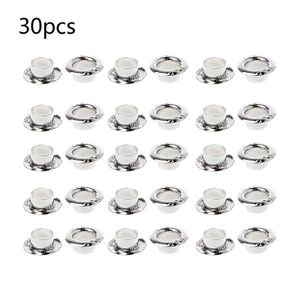 GODD 30 Chiếc Thực Tế Bạc Mịn Hạt Lỗ Lớn Hạt Grommet Để Làm Đồ Trang Sức