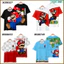 Super Mario Bros Áo Thun Anime Unisex Tay Ngắn Áo Trẻ Em Người Lớn Thường Ngày Đồ Họa Tee 3D Áo Sơ Mi Plus Kích Thước