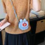 Nơ Gấu Táo Trẻ Em Bé Gái Thời Trang Dễ Thương Đi Chơi Túi Đeo Vai Nhỏ Mini Son Môi Túi Bé Gái Ví Đựng Tiền Xu
