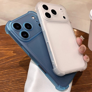 Ốp điện thoại túi khí mờ mờ sang trọng cho iPhone 17 16 15 14 Plus 12 13 Pro Max 17Pro Vỏ bảo vệ chống sốc